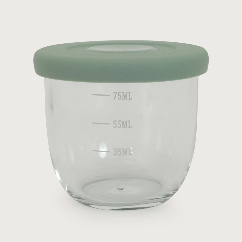 SET FRASCOS SNACK VIDRIO 4 UDS VERDE OPALINE - 2