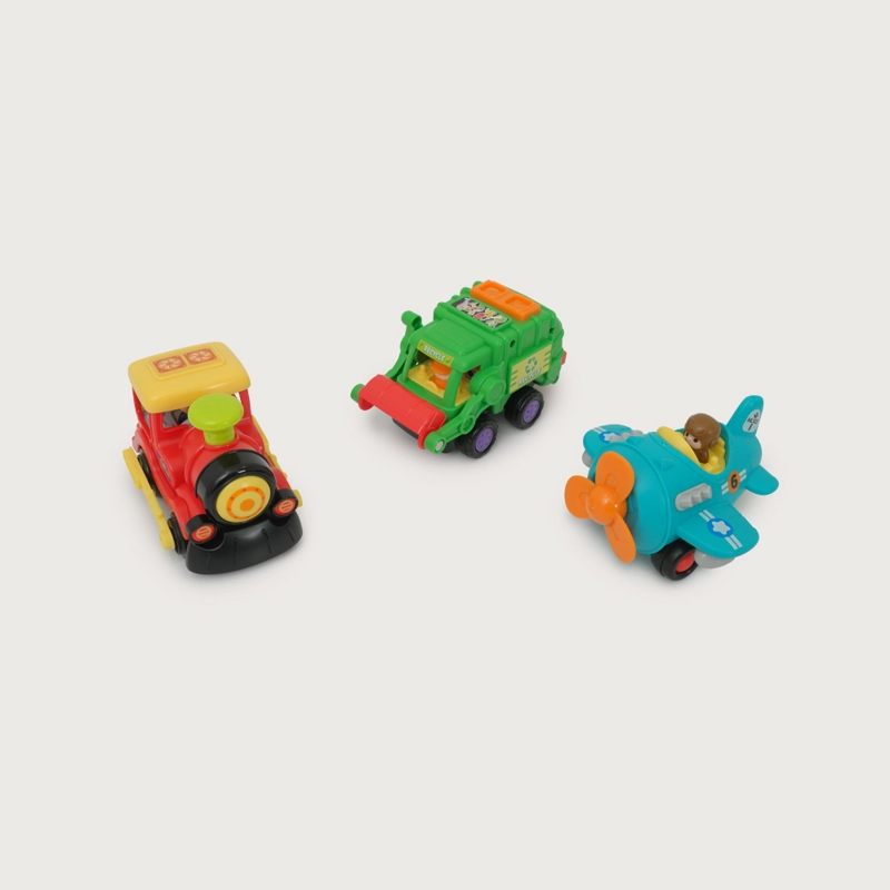 SET CAMION DE RECICLAJE + TREN Y AVION A VAPOR OPALINE - 2