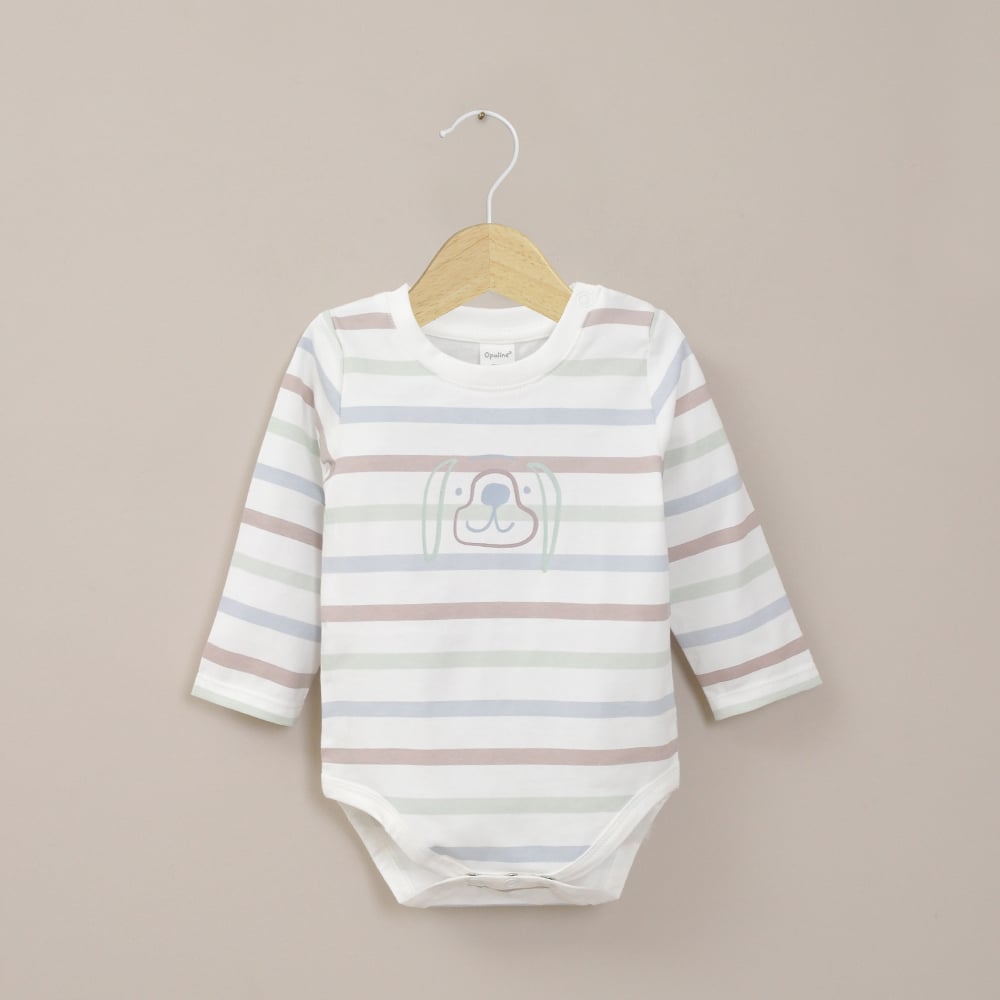 BODY BEBE NIÑO ESTAMPADO BLANCO OPALINE - 1