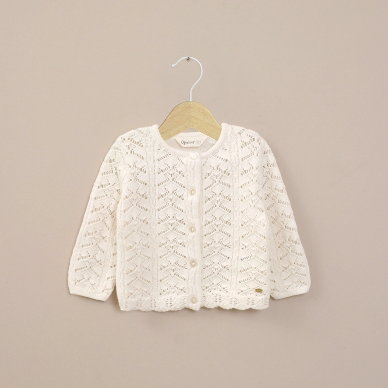 CHALECO INFANT NIÑA CALADO BLANCO OPALINE - 1