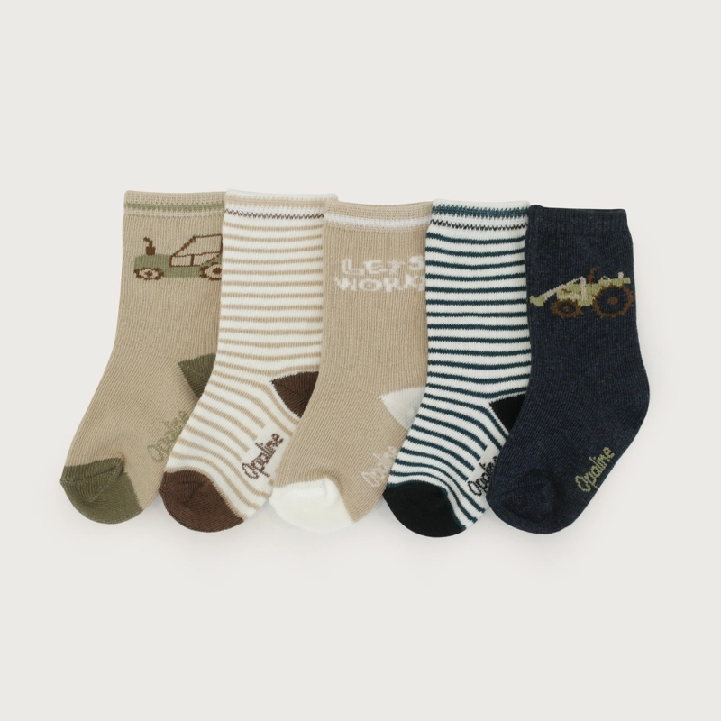PACK DE 5 CALCETINES MULTICOLOR DE NIÑO OPALINE - 1