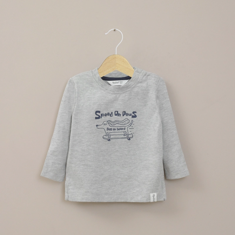 POLERA INFANT NIÑO GRIS MELANGE OPALINE - 1