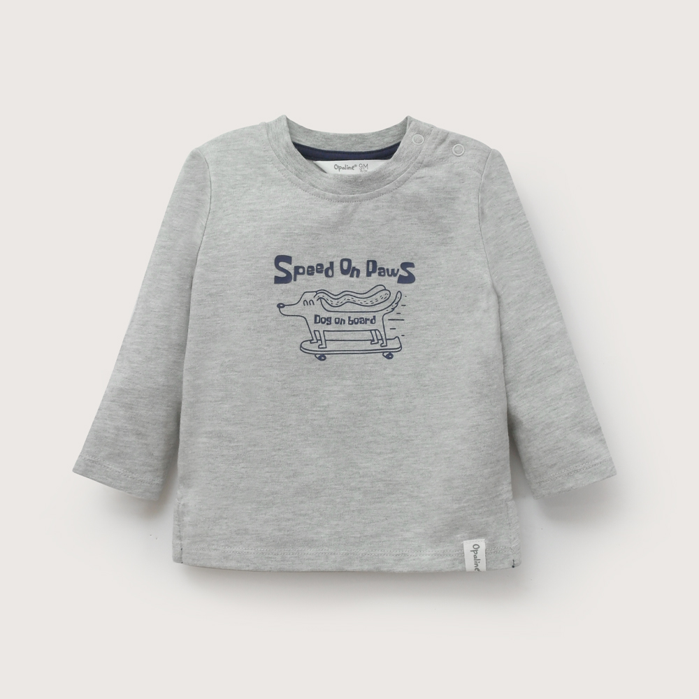 POLERA INFANT NIÑO GRIS MELANGE OPALINE - 2