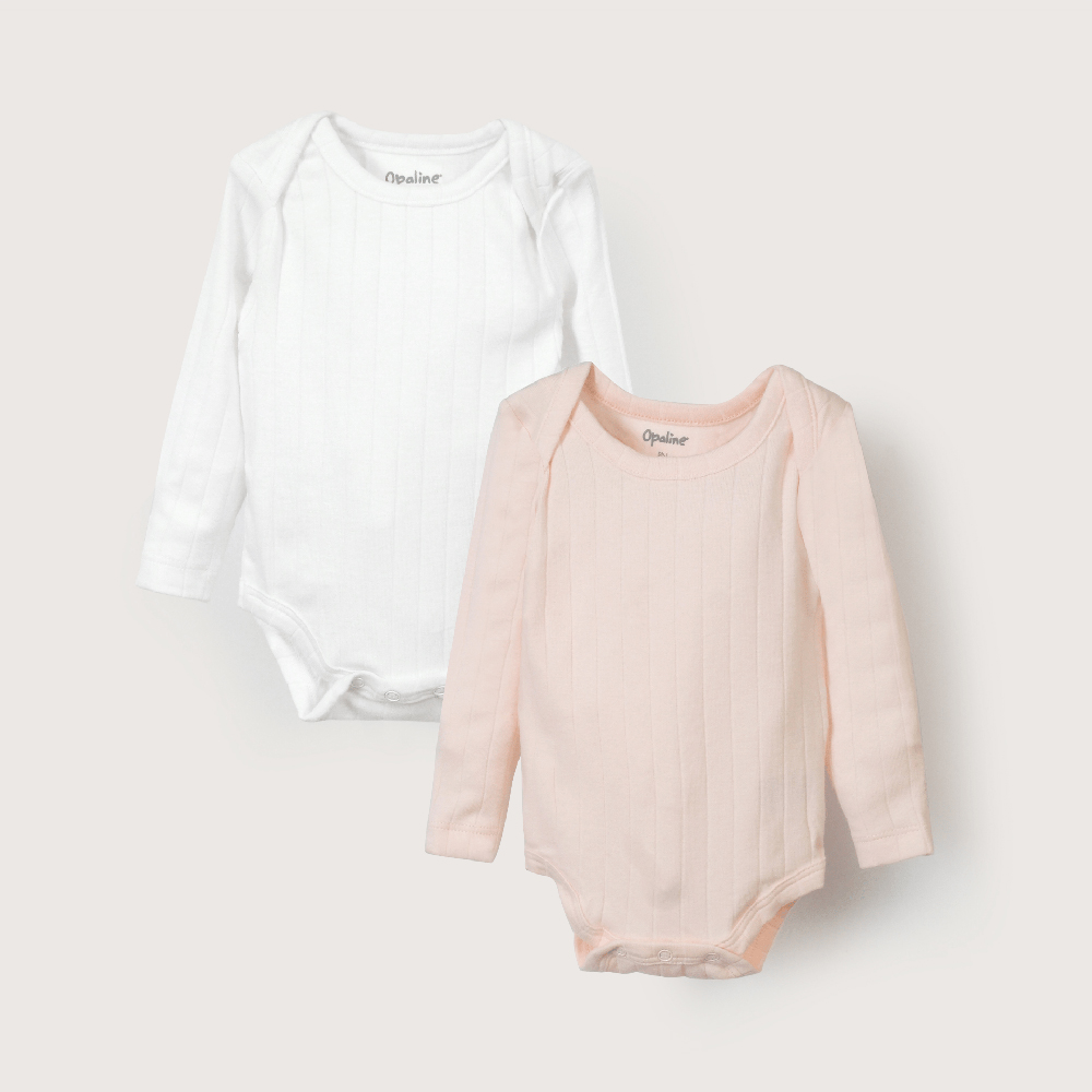 PACK DE 2 BODYS ALGODON NIÑA ROSADO OPALINE - 2