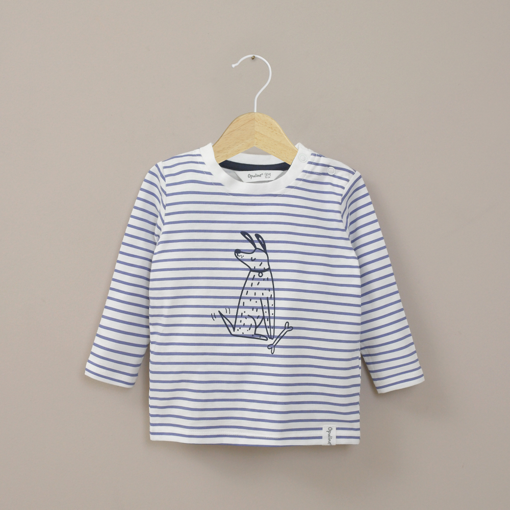 POLERA INFANT NIÑO AZUL LINEAS OPALINE - 1