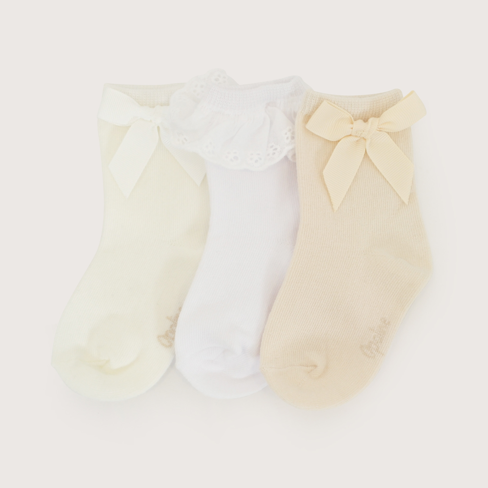 PACK DE 3 CALCETINES CON CINTA DE NIÑA OPALINE - 1