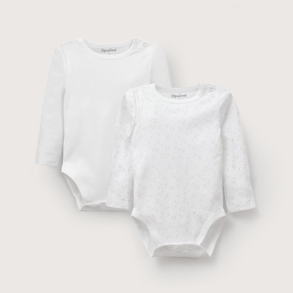 PACK DE 2 BODYS ALGODON UNISEX OPALINE - 2