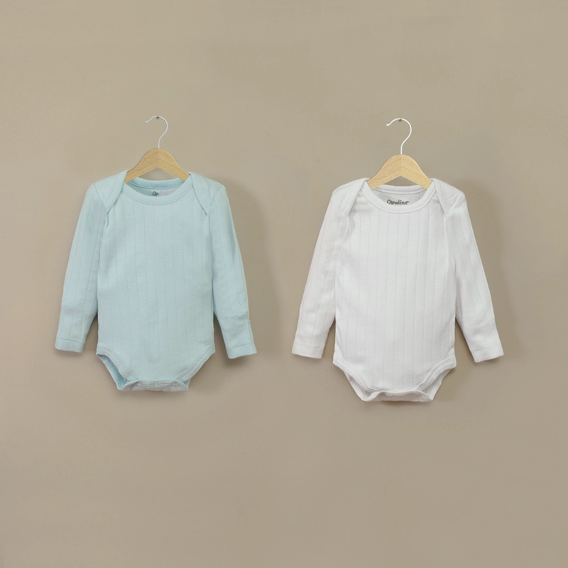 PACK DE 2 BODYS ALGODON NIÑO CELESTE OPALINE - 1