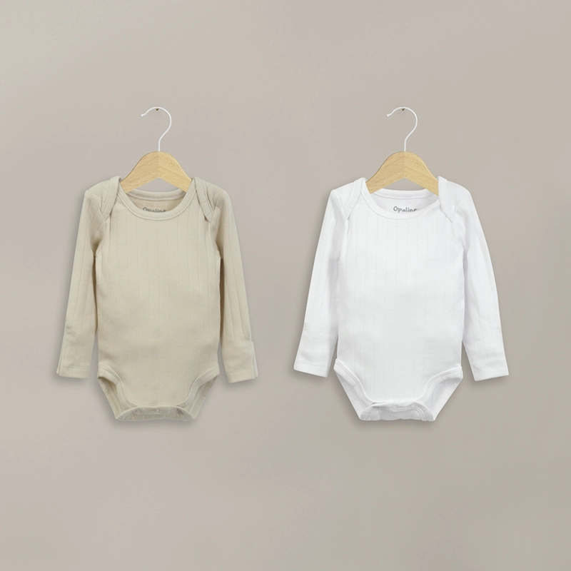 PACK DE 2 BODYS ALGODON ACANALADO UNISEX OPALINE - 1