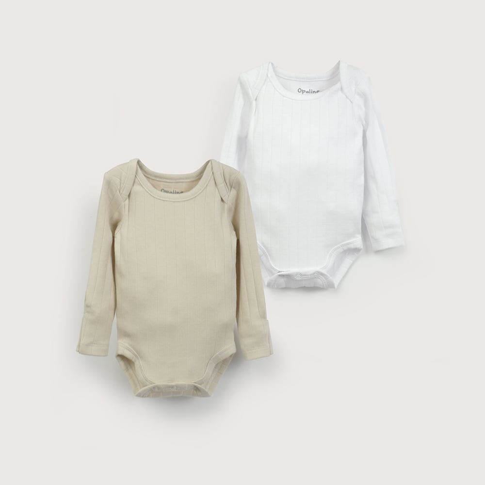 PACK DE 2 BODYS ALGODON ACANALADO UNISEX OPALINE - 2