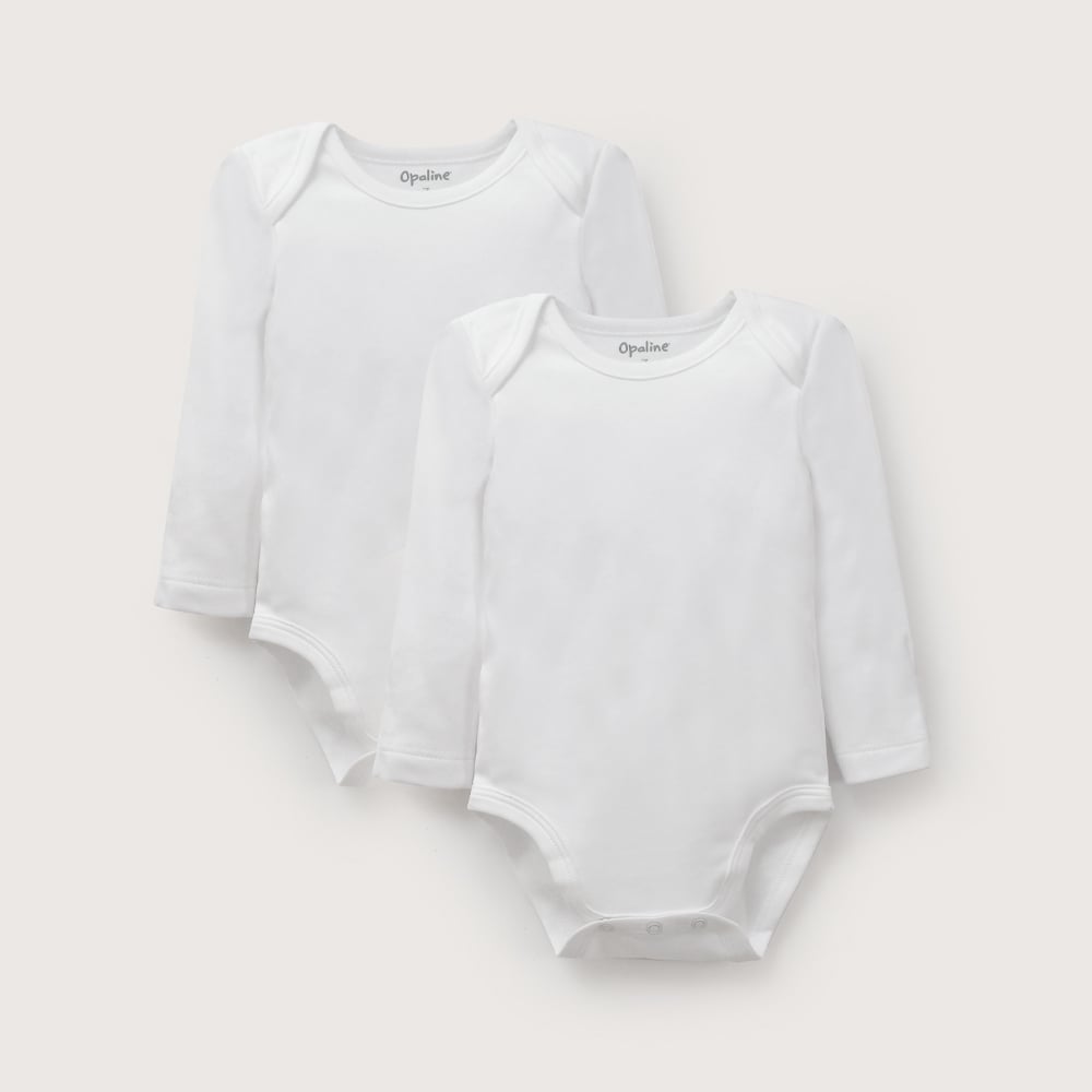 PACK DE 2 BODYS BLANCO ALGODON UNISEX OPALINE - 2