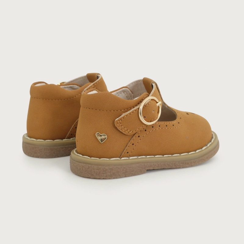 ZAPATO REINA CEREMONIA CAMEL NIÑA OPALINE - 4