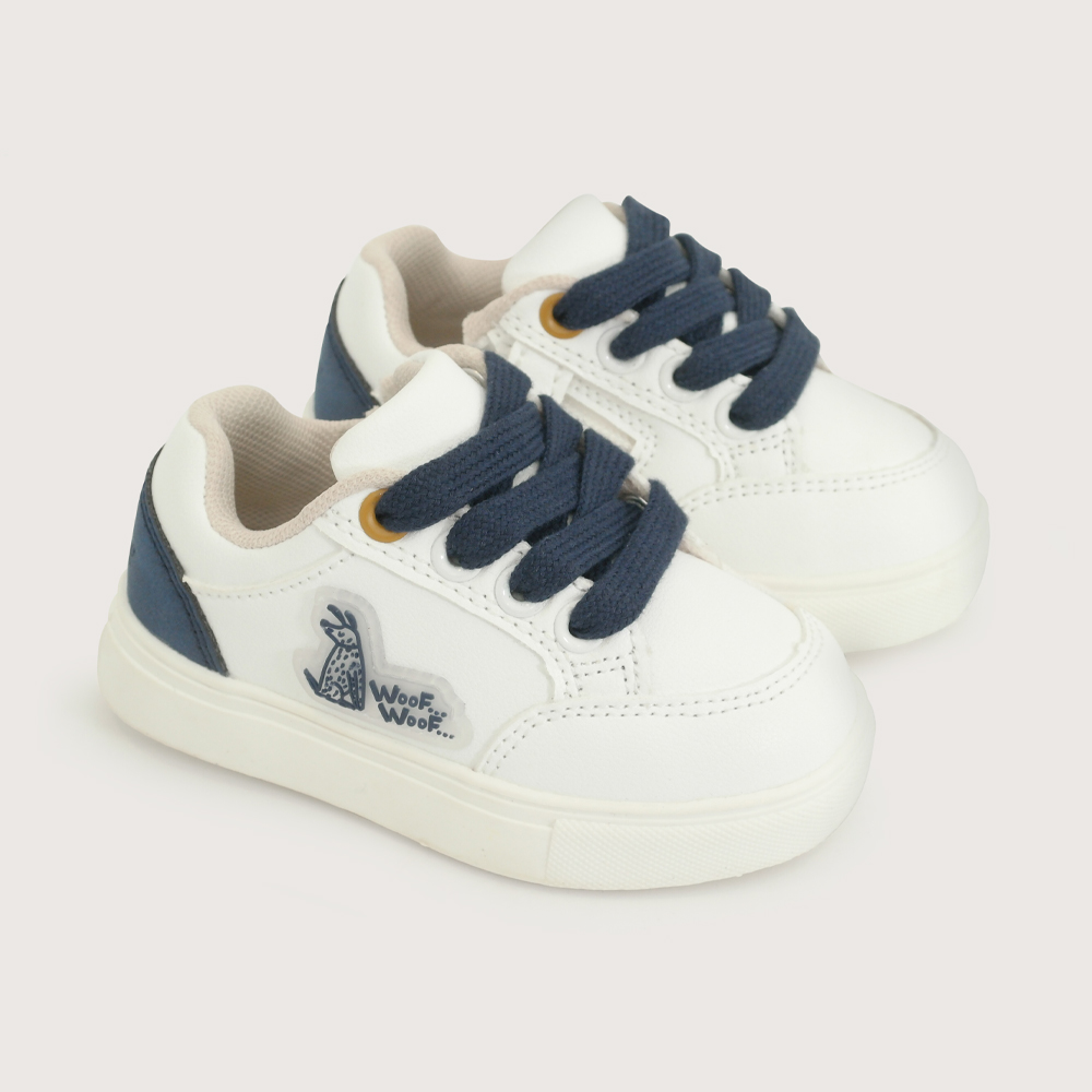 ZAPATILLA URBANA BLANCA AZUL NIÑO OPALINE - 1