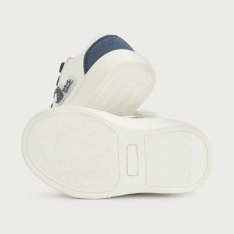 ZAPATILLA URBANA BLANCA AZUL NIÑO OPALINE - 3