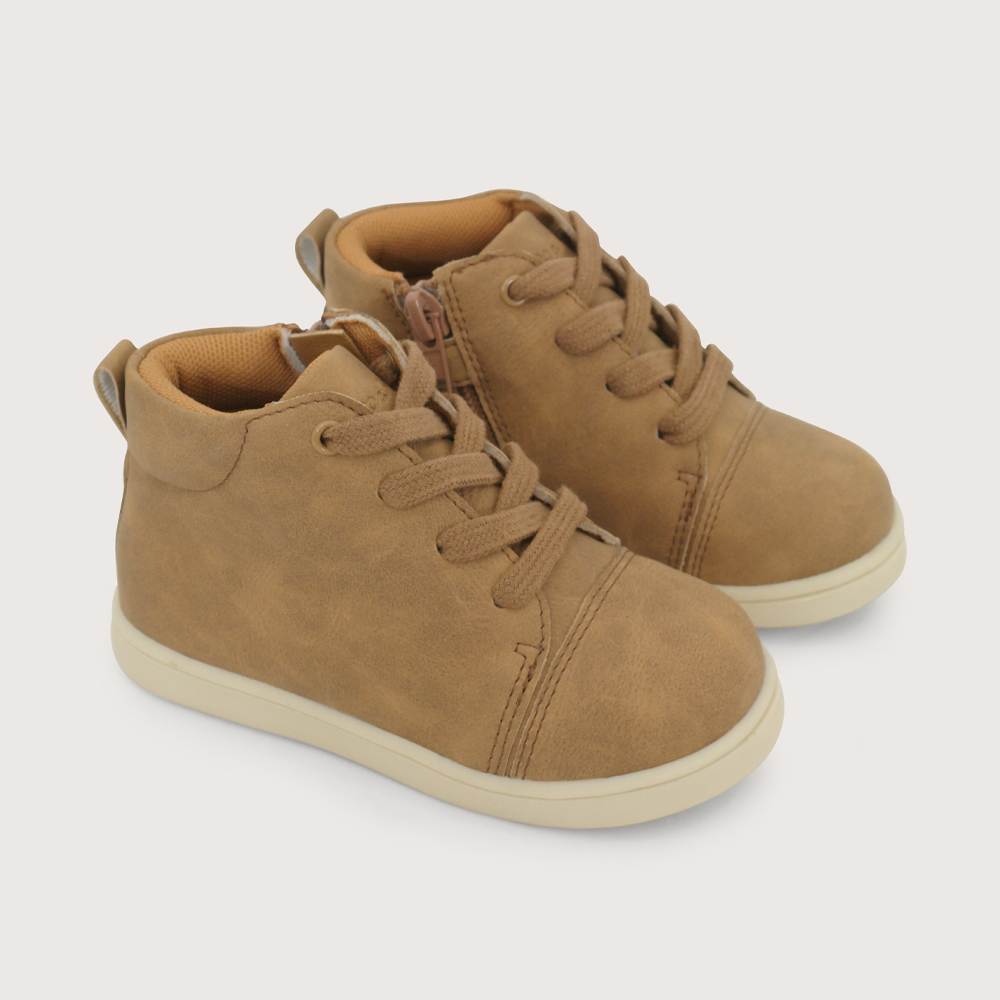 ZAPATILLA ALTA CASUAL CAMEL NIÑO OPALINE - 1