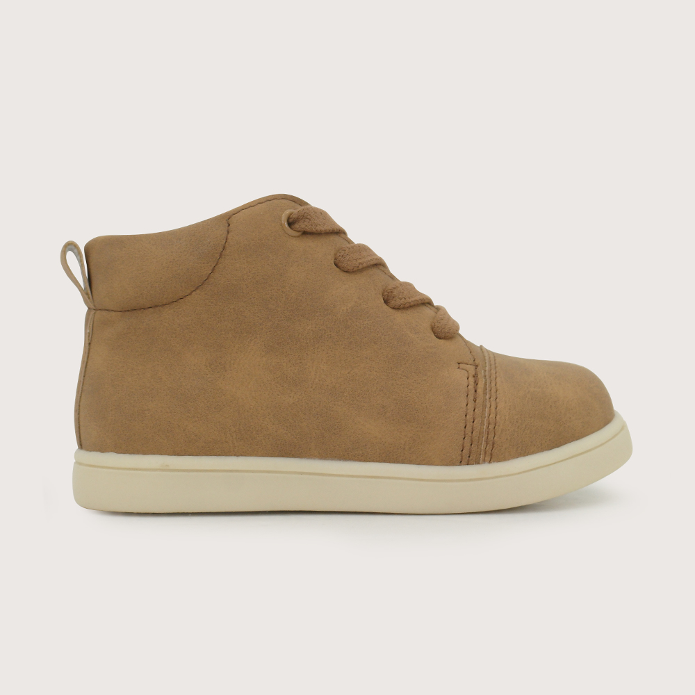 ZAPATILLA ALTA CASUAL CAMEL NIÑO OPALINE - 2