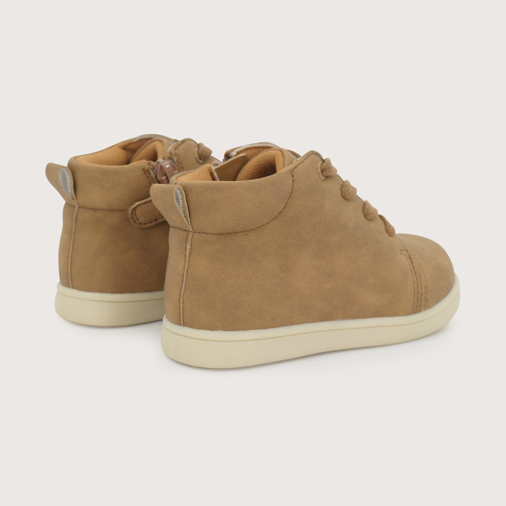 ZAPATILLA ALTA CASUAL CAMEL NIÑO OPALINE - 5