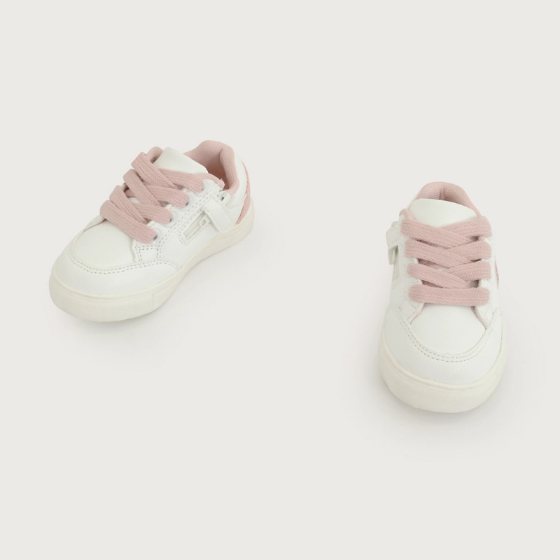 ZAPATILLA URBANA BLANCA ROSADA NIÑA OPALINE - 4