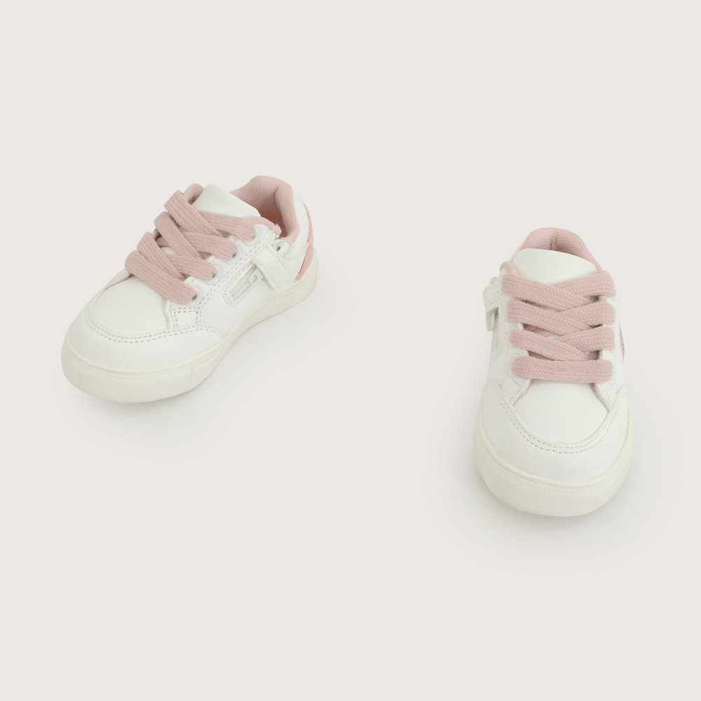ZAPATILLA URBANA BLANCA ROSADA NIÑA OPALINE - 4