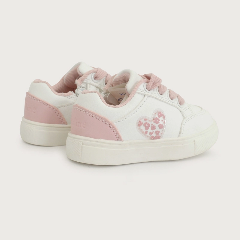 ZAPATILLA URBANA BLANCA ROSADA NIÑA OPALINE - 5