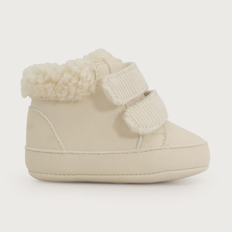 ZAPATILLA DOBLE VELCRO  BEIGE  NIÑO OPALINE - 2