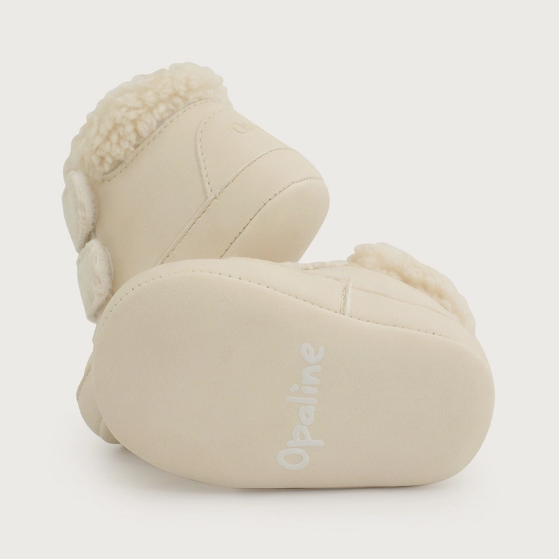 ZAPATILLA DOBLE VELCRO  BEIGE  NIÑO OPALINE - 3