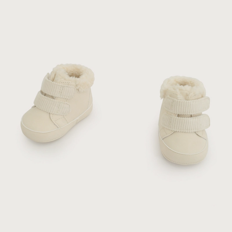 ZAPATILLA DOBLE VELCRO  BEIGE  NIÑO OPALINE - 4