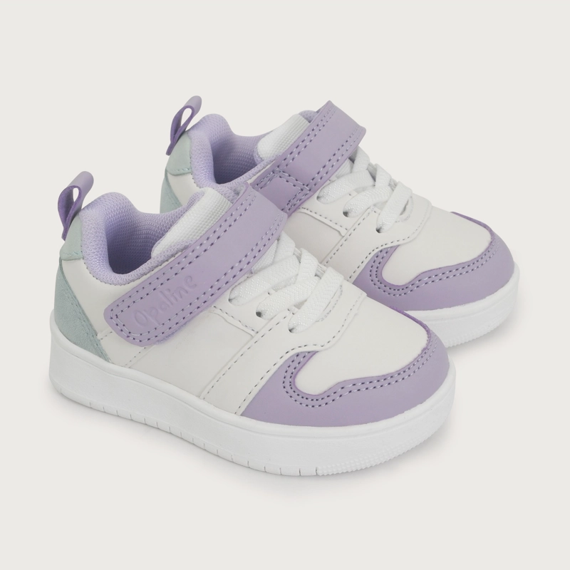 ZAPATILLA COURT URBANA BLANCA LILA UNISEX OPALINE - 1