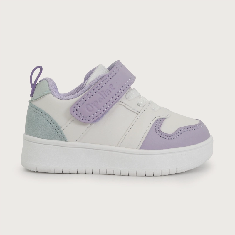 ZAPATILLA COURT URBANA BLANCA LILA UNISEX OPALINE - 2