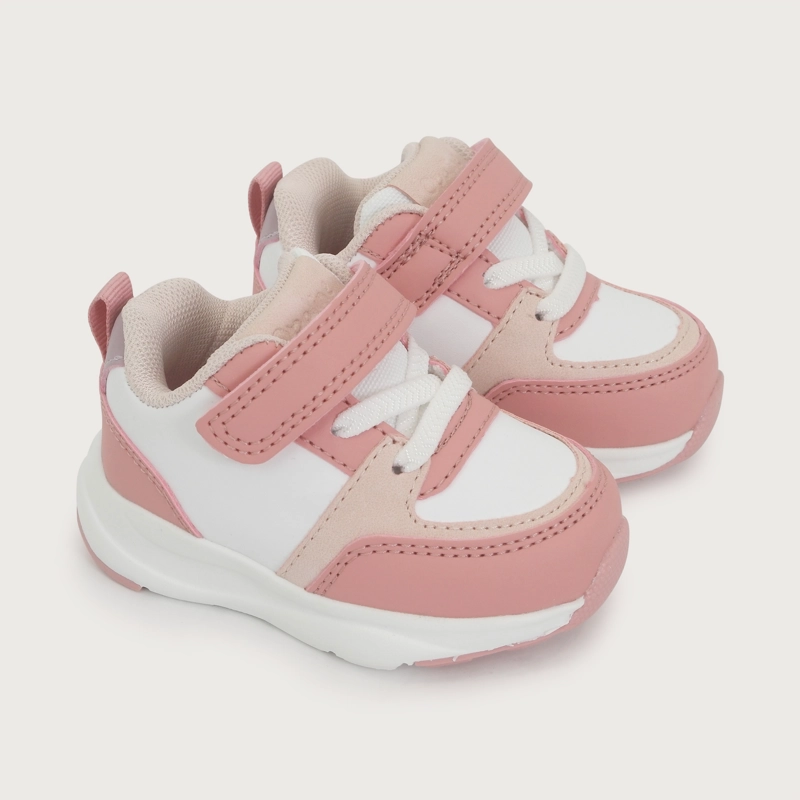 ZAPATILLA SPORT BLANCA ROSADO NIÑA OPALINE - 1