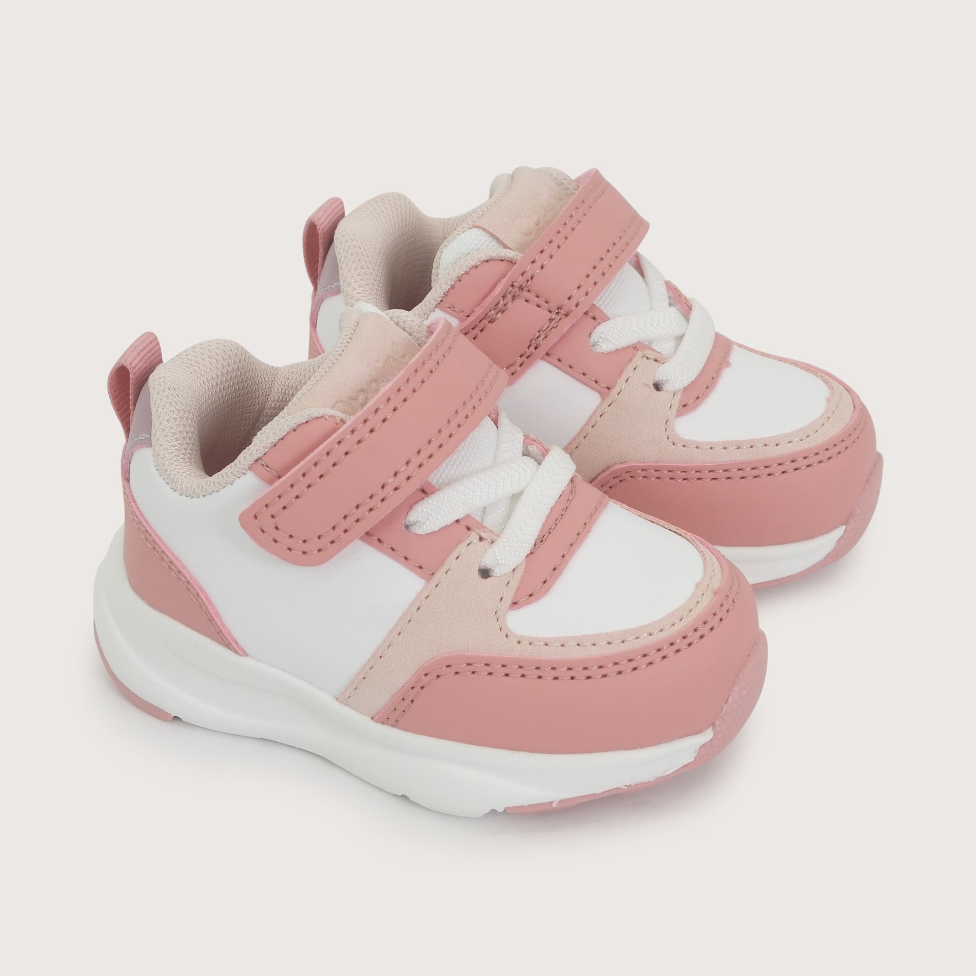 ZAPATILLA SPORT BLANCA ROSADO NIÑA OPALINE - 1