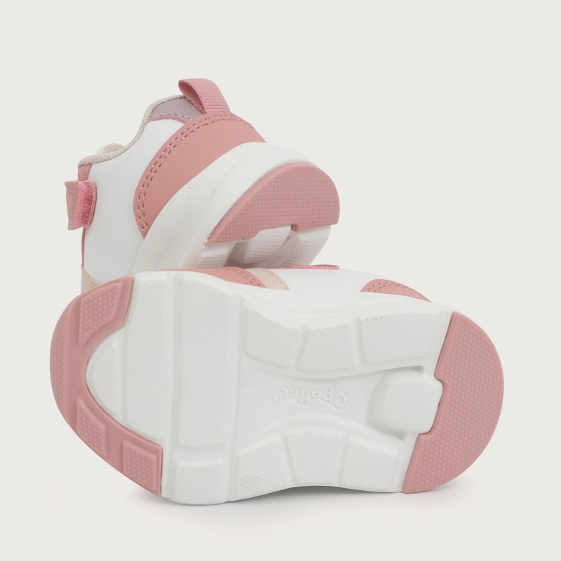 ZAPATILLA SPORT BLANCA ROSADO NIÑA OPALINE - 3