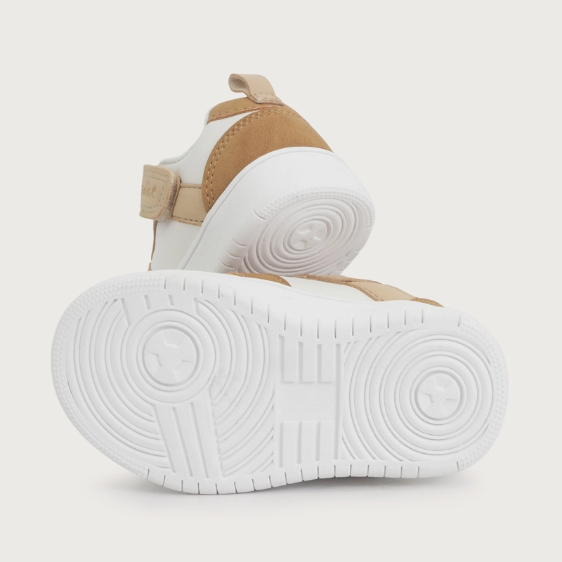 ZAPATILLA CASUAL BLANCA CAMEL NIÑO OPALINE - 3