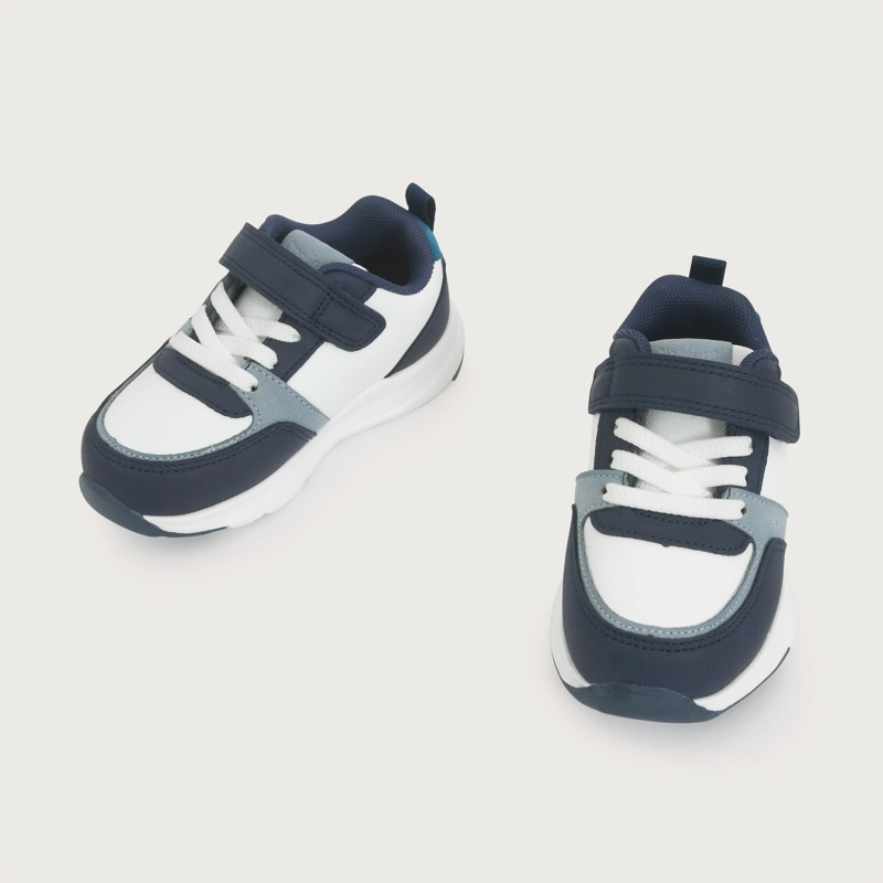 ZAPATILLA SPORT BLANCA AZUL NIÑO OPALINE - 4