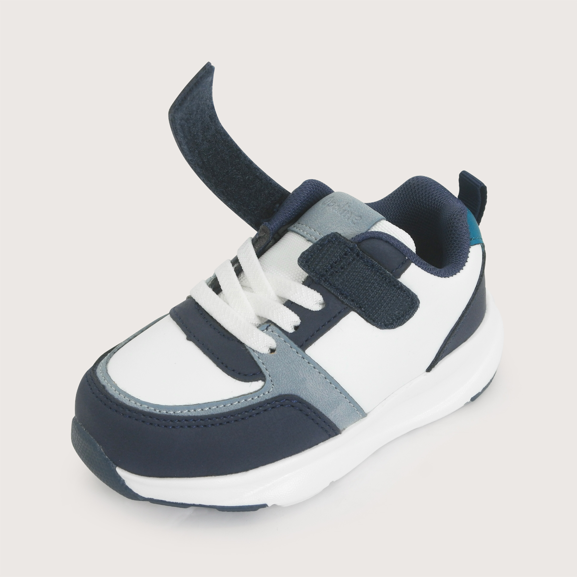 ZAPATILLA SPORT BLANCA AZUL NIÑO OPALINE - 6