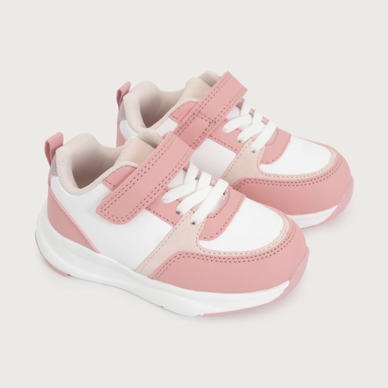 ZAPATILLA SPORT BLANCA ROSADA NIÑA OPALINE - 1