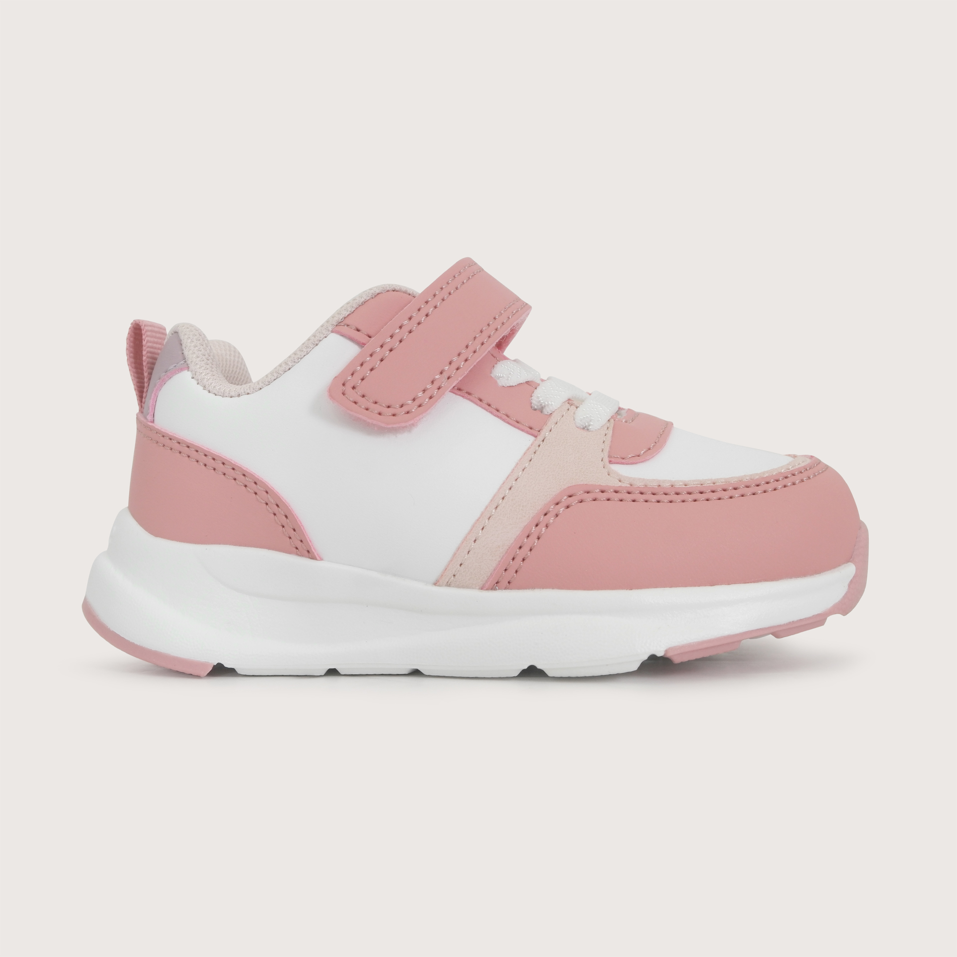 ZAPATILLA SPORT BLANCA ROSADA NIÑA OPALINE - 2