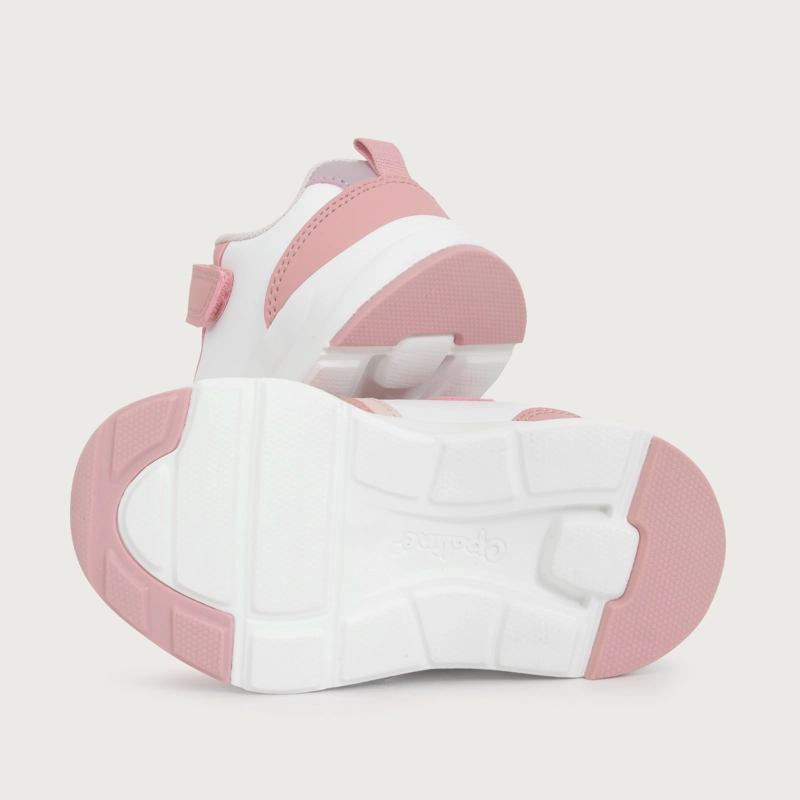 ZAPATILLA SPORT BLANCA ROSADA NIÑA OPALINE - 3