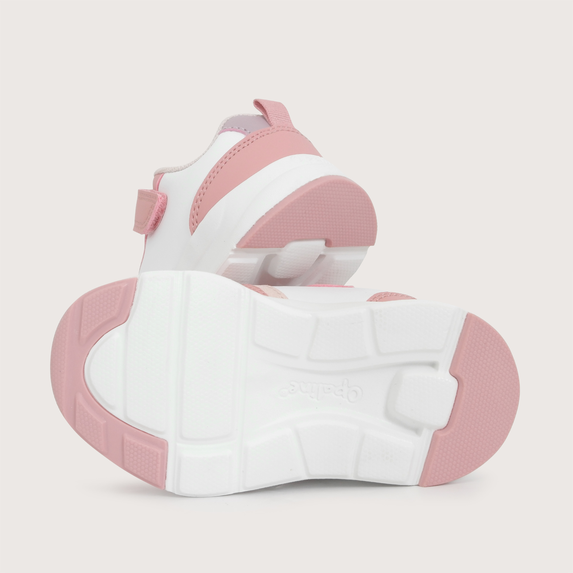 ZAPATILLA SPORT BLANCA ROSADA NIÑA OPALINE - 3