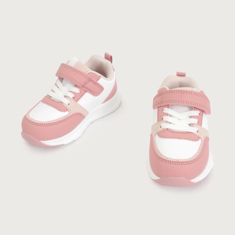 ZAPATILLA SPORT BLANCA ROSADA NIÑA OPALINE - 4