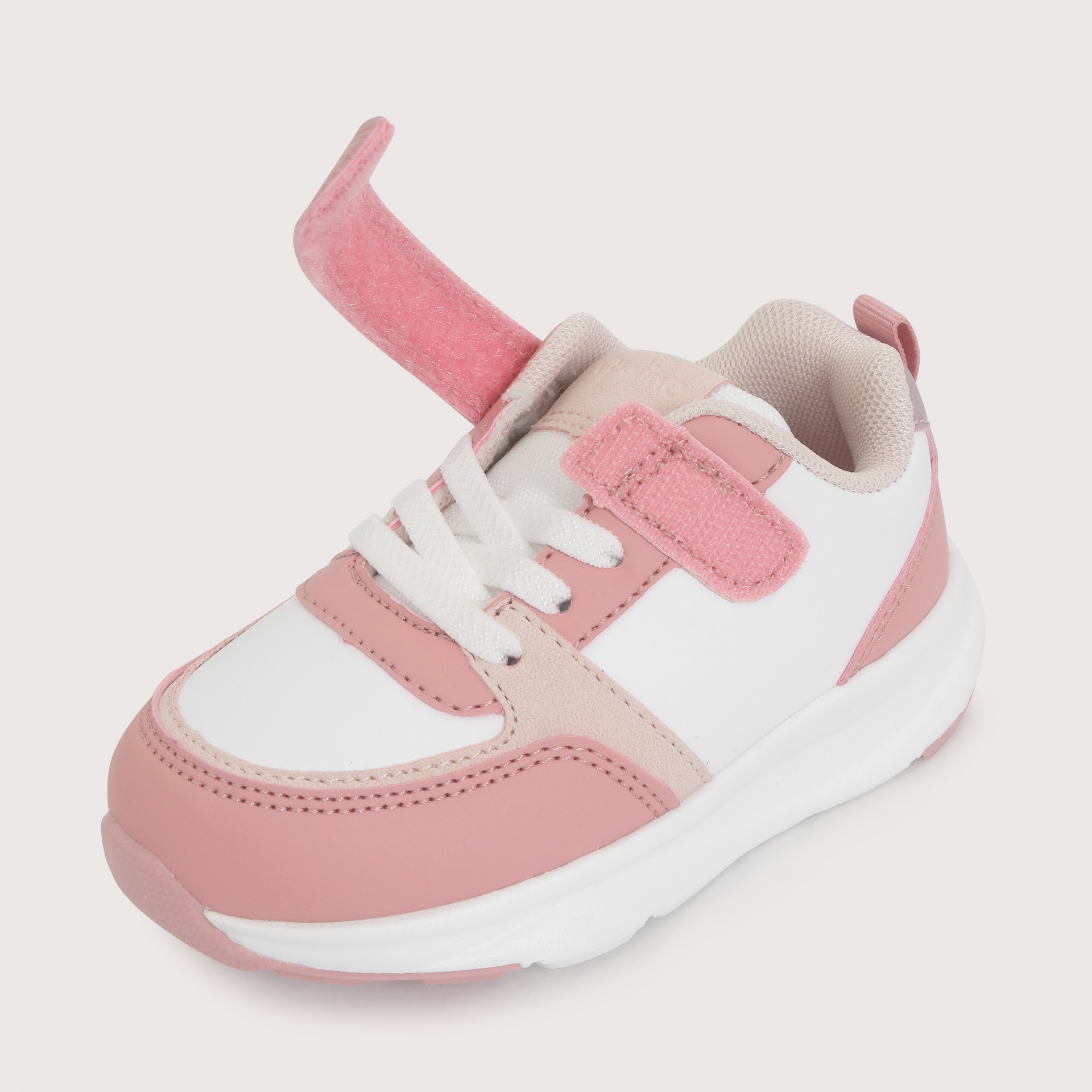 ZAPATILLA SPORT BLANCA ROSADA NIÑA OPALINE - 6