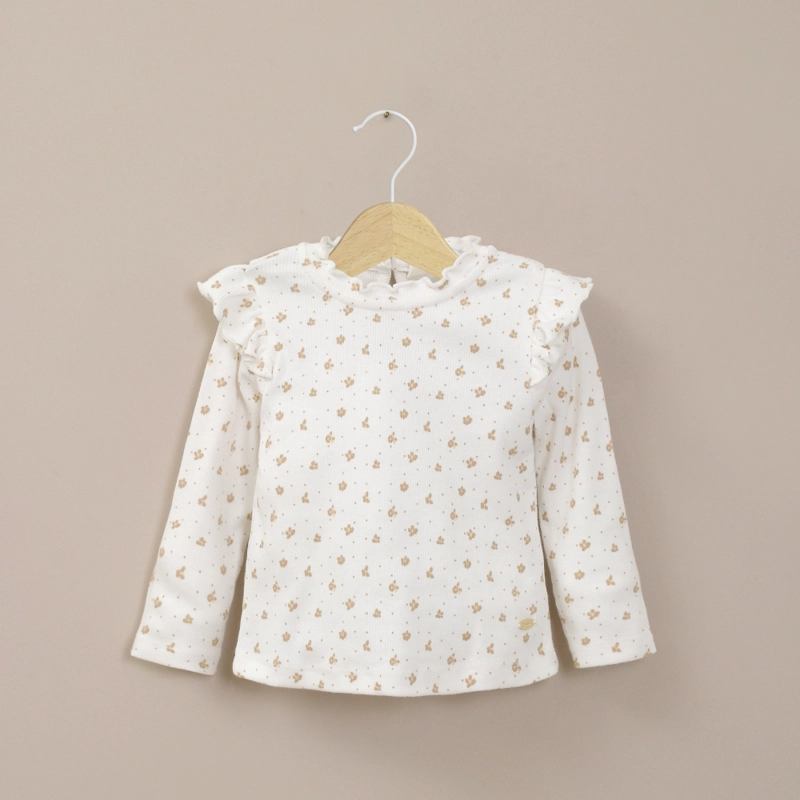 POLERA BLANCA RIB INFANT NIÑA OPALINE - 1