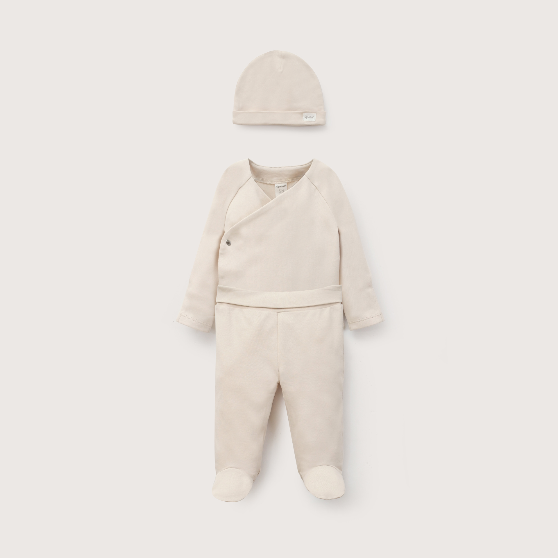 CONJUNTO CLINICA BEBE UNISEX CREMA OPALINE - 2