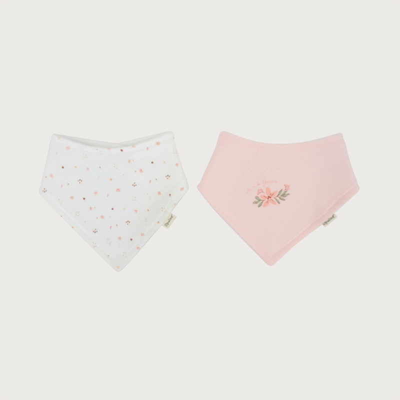PACK DE 2 BABEROS BANDANA NIÑA OPALINE - 2