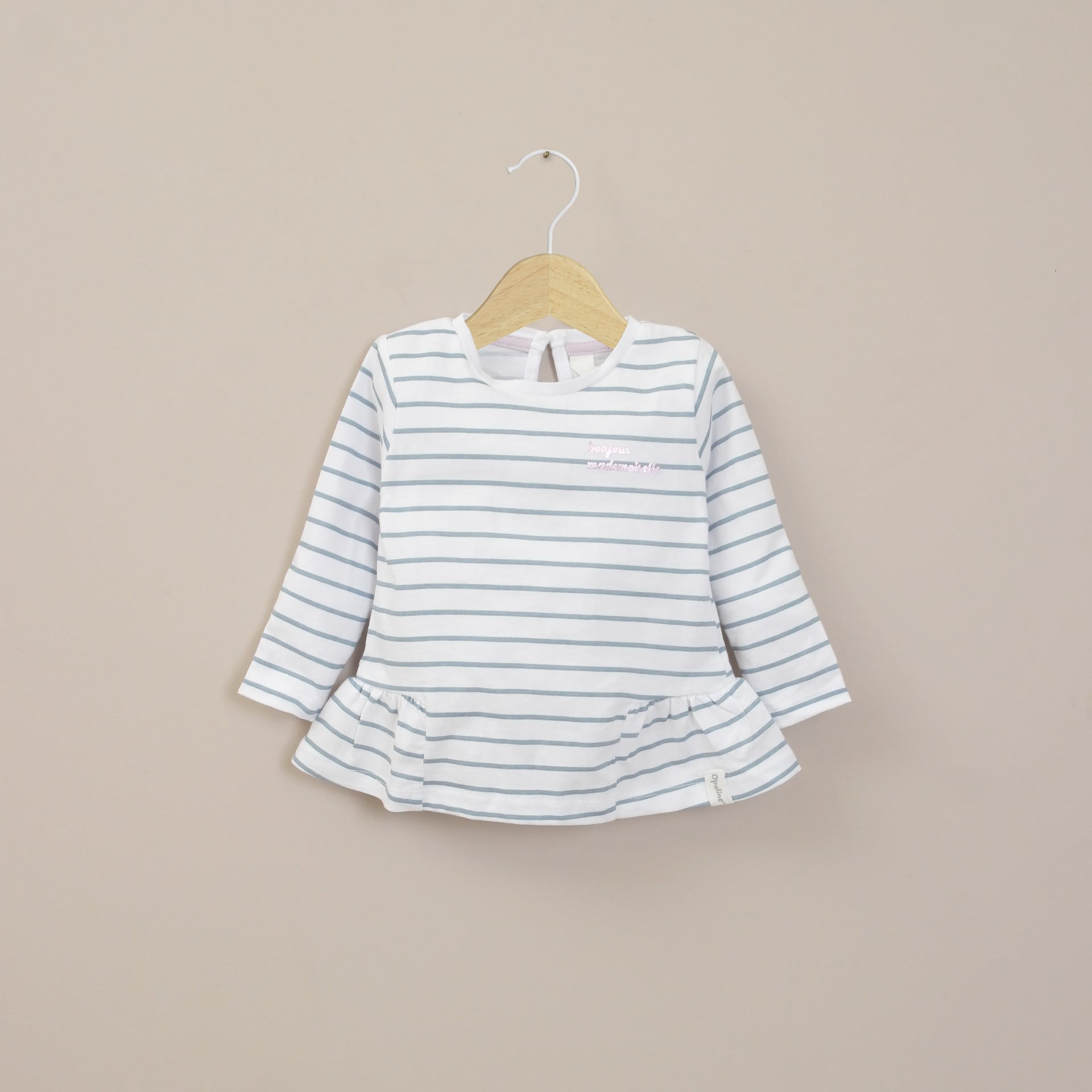 POLERA BLANCA INFANT NIÑA CON LINEAS OPALINE - 1