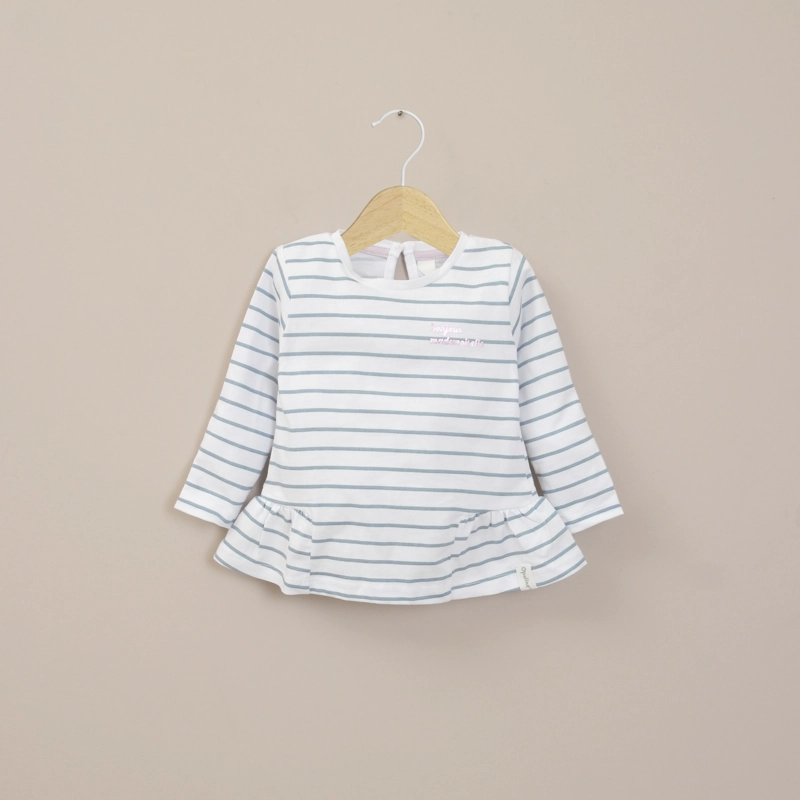 POLERA BLANCA INFANT NIÑA CON LINEAS OPALINE - 1