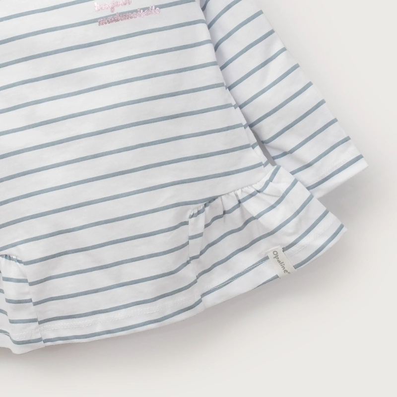 POLERA BLANCA INFANT NIÑA CON LINEAS OPALINE - 5