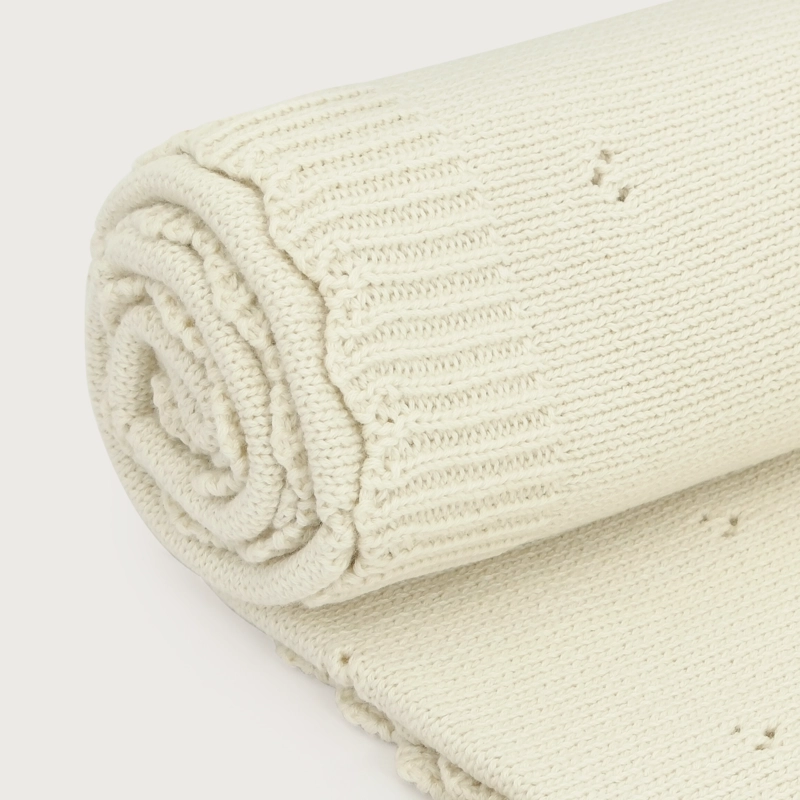 MANTA TEJIDA BEIGE OPALINE - 4