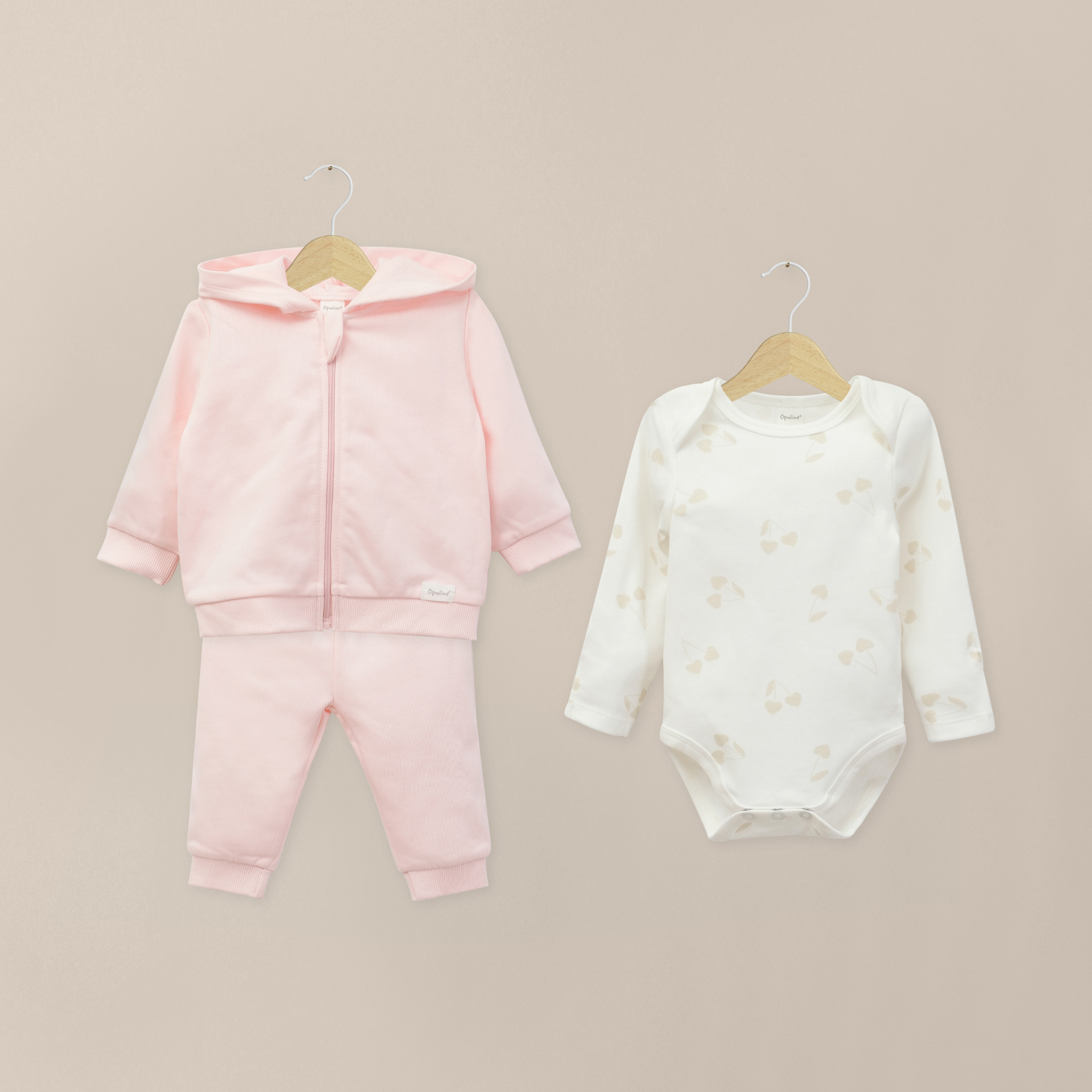 CONJUNTO DE VESTIR BEBE NIÑA ROSADO OPALINE - 1