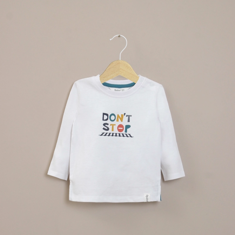POLERA BLANCA MANGA LARGA INFANT NIÑO OPALINE - 1